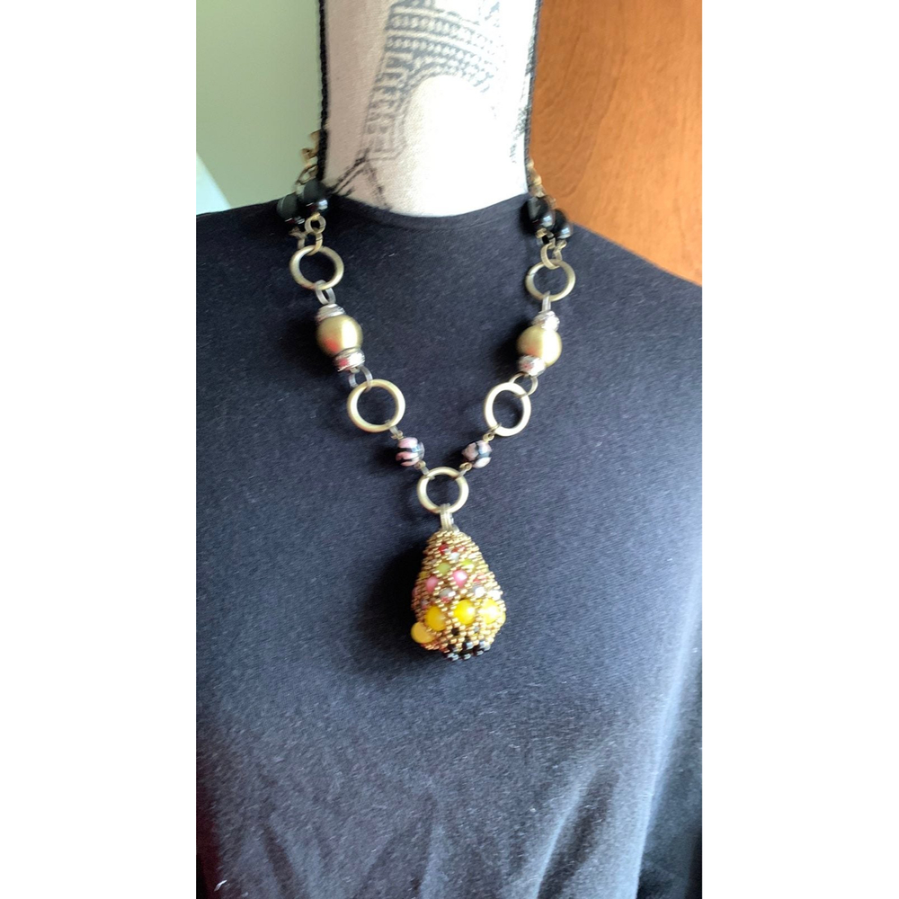 Anthroplogie Statement Necklace Spring - image 3